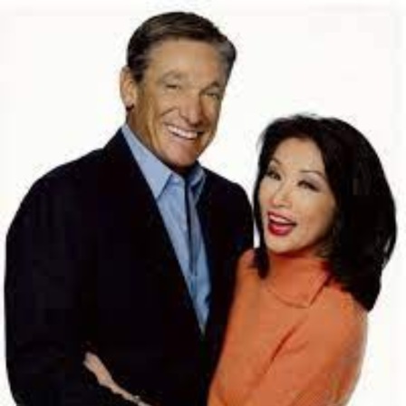 Maury Povich and his second wife Connie Chung.